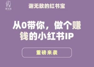 谢无敌·小红书运营大宝典，从0带你做个赚钱的小红书IP-一号资源库