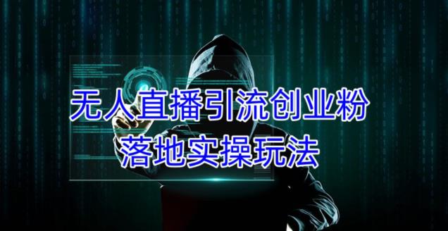 外面收费3980的无人直播引流创业粉落地实操玩法,单日引100+精准创业粉