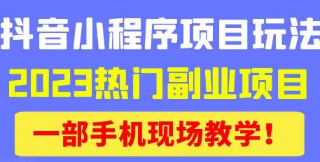 抖音小程序9.0新技巧，2023热门副业项目，动动手指轻松变现-一号资源库