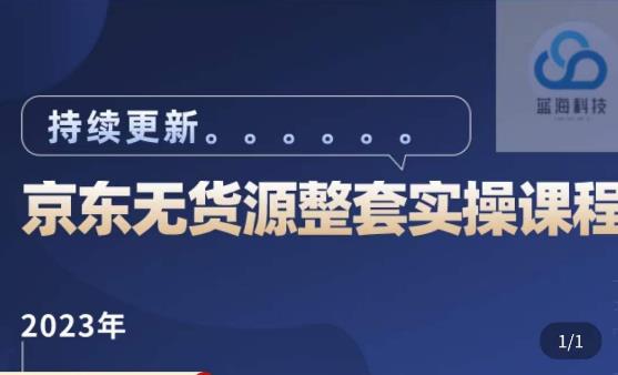 蓝七·2023京东店群整套实操视频教程，京东无货源整套操作流程大总结，减少信息差，有效做店发展-一号资源库