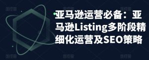 亚马逊运营必备：亚马逊Listing多阶段精细化运营及SEO策略-一号资源库