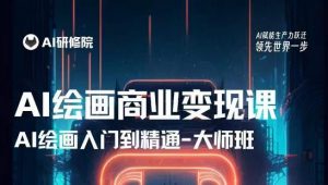 AI绘画商业研修班训练营，从入门到精通，熟练使用AI工具到将AI绘画技术应用到各类商业场景的变现课-一号资源库