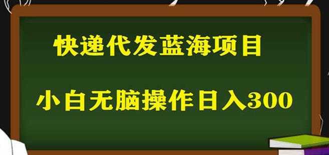 2023最新蓝海快递代发项目，小白零成本照抄也能日入300+-一号资源库