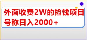 外面收费2w的直播买货捡钱项目，号称单场直播撸2000+【详细玩法教程】-一号资源库