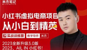 风口再至-米杰小红书虚拟电商项目3.0全网首发单号月收益过万可批量！-一号资源库