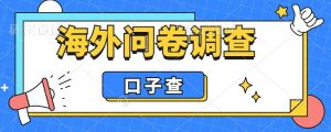 外面收费5000+海外问卷调查口子查项目，认真做单机一天200+【揭秘】-一号资源库