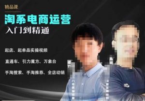 2023手淘搜索实操课+体系化课程，​起店起单品实操视频课程-一号资源库