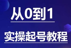 石野·小白起号实操教程，​掌握各种起号的玩法技术，了解流量的核心-一号资源库