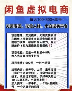 外边收费600多的闲鱼新玩法虚似电商之拼多多助力项目，单号100-300元-一号资源库