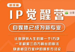 树成林·IP觉醒营，快速树立行业IP的操作方法论，让你赚到人生的第一个1万块（更新）-一号资源库