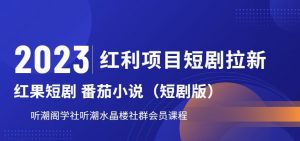 2023红利项目短剧拉新,听潮阁学社月入过万红果短剧番茄小说CPA拉新项目教程【揭秘】-一号资源库