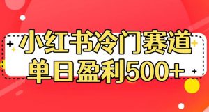 小红书冷门赛道，单日盈利500+【揭秘】-一号资源库