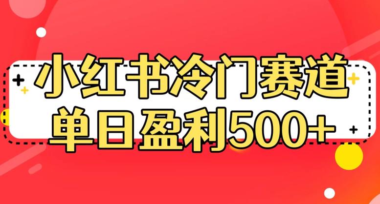 小红书冷门赛道，单日盈利500+【揭秘】-一号资源库