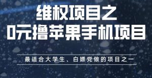 维权项目之0元撸苹果手机项目，最适合大学生、白嫖党做的项目之一【揭秘】-一号资源库