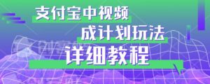 避坑玩法：支付宝中视频分成计划玩法实操详解【揭秘】-一号资源库