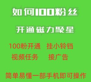 最新外面收费398的快手100粉开通磁力聚星方法操作简单秒开-一号资源库