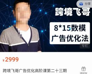 跨境飞哥·广告优化高阶课第二十三期,8*15数模广告优化法,用数据驱动决策-一号资源库