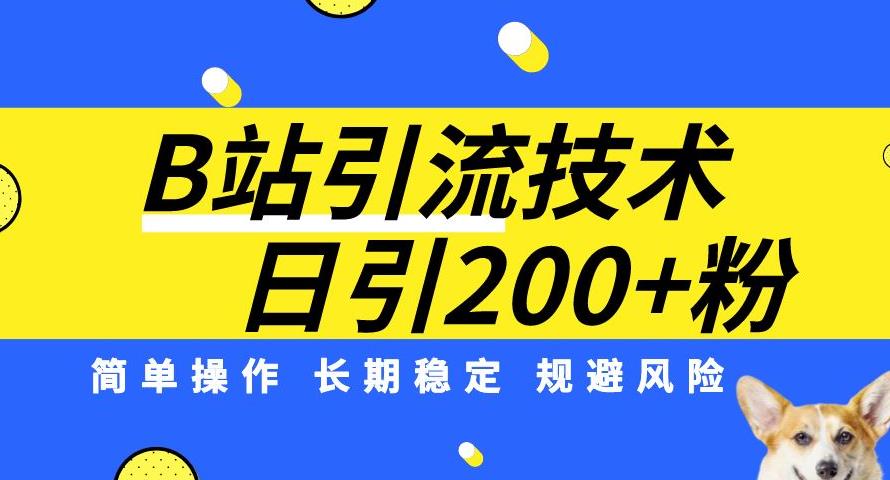 B站引流技术：每天引流200精准粉，简单操作，长期稳定，规避风险-一号资源库