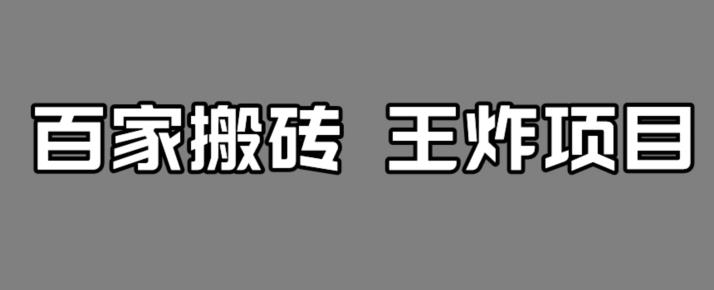 百家最新搬运玩法，单号月入5000+【揭秘】-一号资源库