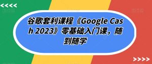 谷歌套利课程《Google Cash 2023》零基础入门课,随到随学-一号资源库