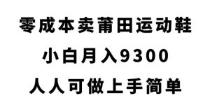 零成本卖莆田运动鞋，小白月入9300，人人可做上手简单【揭秘】-一号资源库
