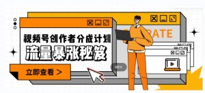 一条视频收益3000+,一条作品涨粉2000+,视频号流量爆炸·的秘籍-一号资源库