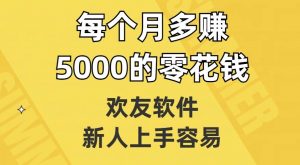 欢友软件，新人上手容易，每个月多赚5000的零花钱【揭秘】-一号资源库