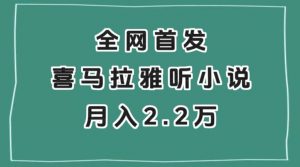 全网首发，喜马拉雅挂机听小说月入2万＋【揭秘】-一号资源库