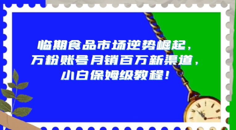 临期食品市场逆势崛起，万粉账号月销百万新渠道，小白保姆级教程【揭秘】-一号资源库