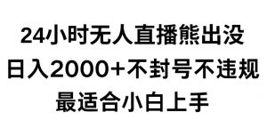 快手24小时无人直播熊出没，不封直播间，不违规，日入2000+，最适合小白上手，保姆式教学【揭秘】-一号资源库