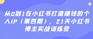 从0到1在小红书打造赚钱的个人IP（第四期），21天小红书博主实战训练营-一号资源库