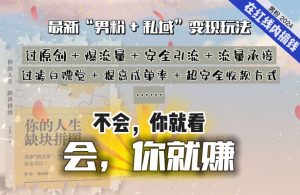 2024，“男粉+私域”还是最耐造、最赚、最轻松、最愉快的变现方式【揭秘】-一号资源库