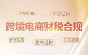 跨境老板财税合规特训营，规避财税风险、提升企业利润-一号资源库