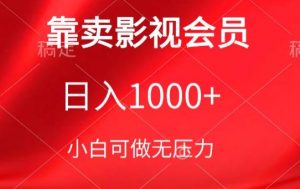 靠卖影视会员,日入1000+,落地保姆级教程,新手可学【揭秘】-一号资源库