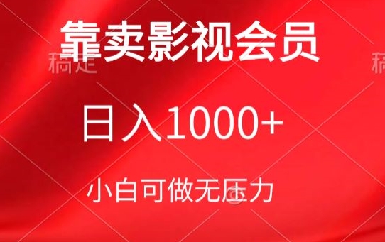 靠卖影视会员，日入1000+，落地保姆级教程，新手可学【揭秘】-一号资源库