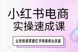 小红书电商实操速成课,让你快速掌握红书电商核心技能-一号资源库