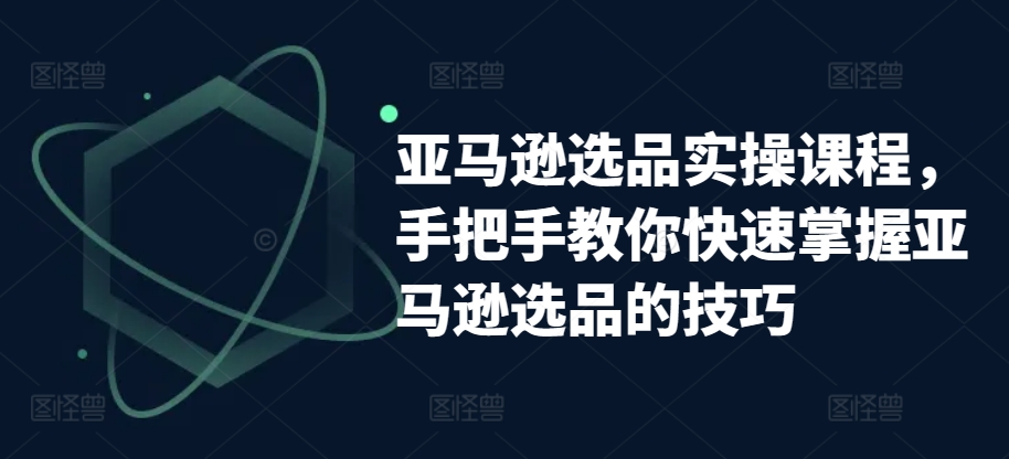 亚马逊选品实操课程，手把手教你快速掌握亚马逊选品的技巧-一号资源库