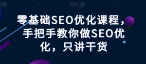 零基础SEO优化课程,手把手教你做SEO优化,只讲干货-一号资源库