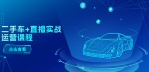 二手车+直播实战运营课程：直播推荐/短视频推荐/千川投放/直播全流程-一号资源库