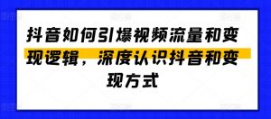 抖音如何引爆视频流量和变现逻辑，深度认识抖音和变现方式-一号资源库
