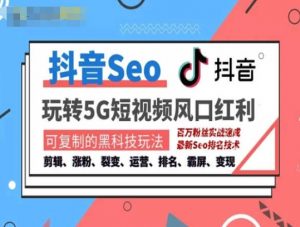 抖音SEO引流培训课程-抓住抖音风口，实现搜索排名，获取精准流量，快速成交变现-一号资源库