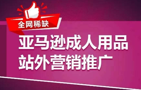 全网稀缺！亚马逊成人用品站外营销推广，​教你引爆站外流量，开启爆单模式-一号资源库