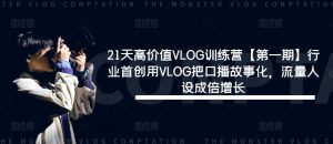 21天高价值VLOG训练营【第一期】行业首创用VLOG把口播故事化，流量人设成倍增长-一号资源库