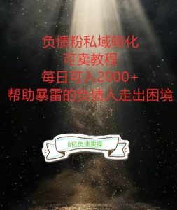 负债粉掘金计划，帮助负债者解决问题，债务规划，债务重组，最好的变现方式【揭秘】-一号资源库