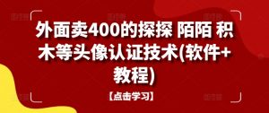 外面卖400的探探 陌陌 积木等头像认证技术(软件+教程)-一号资源库