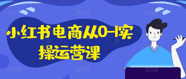 小红书电商从0-1实操运营课，小红书手机实操小红书/IP和私域课/小红书电商电脑实操板块等-一号资源库