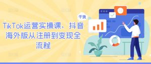 TikTok运营实操课，抖音海外版从注册到变现全流程-一号资源库