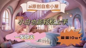 ai原创治愈小屋,小白也能轻松上手,一发即火,篇篇10w+【揭秘】-一号资源库