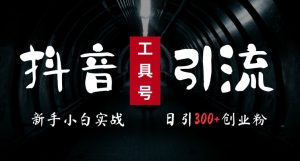 2024最新抖音工具号引流玩法,高效日引300+创业粉,当天变现5k,小白也可成为实战高手-一号资源库