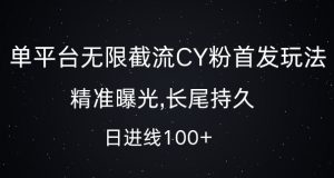 单平台无限截流创业粉首发玩法，精准曝光，长尾持久，日引流100+【揭秘】-一号资源库